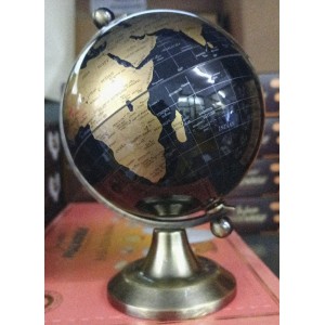 Bomboniera mappamondo classico nero oro